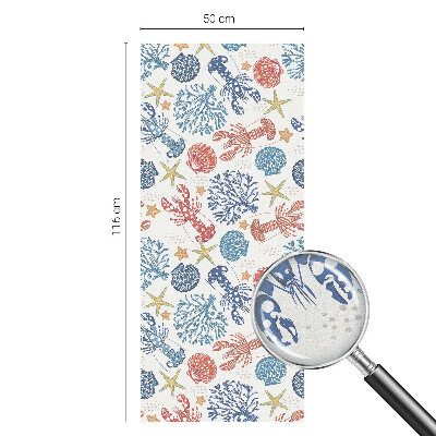 Autocollant pour vitrage écrevisses coraux