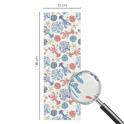 Autocollant pour vitrage écrevisses coraux