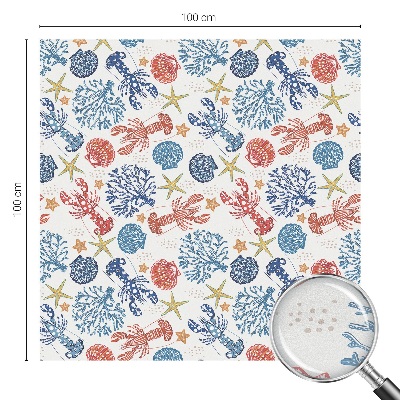 Autocollant pour vitrage écrevisses coraux