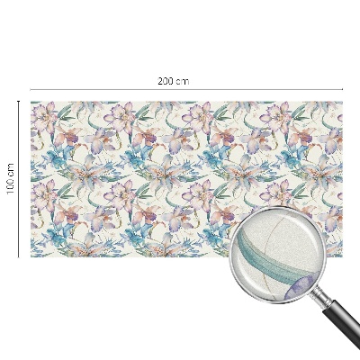 Vitrail autocollant pour fenêtre motif floral