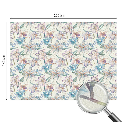 Vitrail autocollant pour fenêtre motif floral