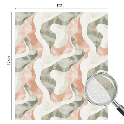 Film occultant fenêtre effet vitrail Vagues colorées