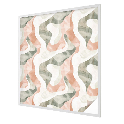 Film occultant fenêtre effet vitrail Vagues colorées