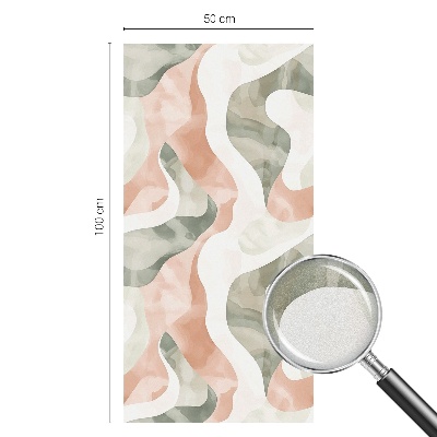 Film occultant fenêtre effet vitrail Vagues colorées