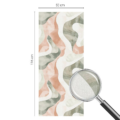 Film occultant fenêtre effet vitrail Vagues colorées