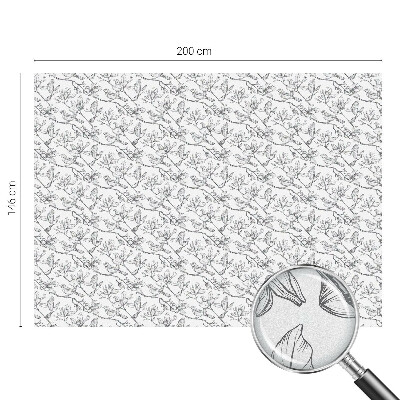 Film fenêtre décoratif occultant vitrail Oiseaux et fleurs