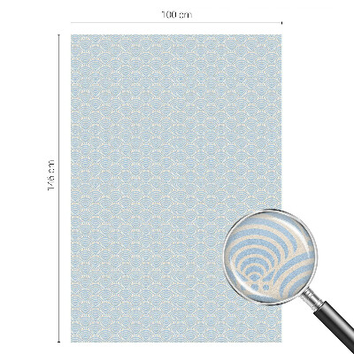 Film occultant fenêtre effet vitrail vagues japonaises