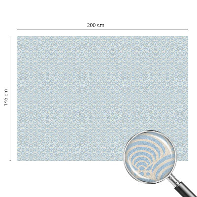 Film occultant fenêtre effet vitrail vagues japonaises