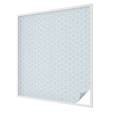 Film occultant fenêtre effet vitrail vagues japonaises