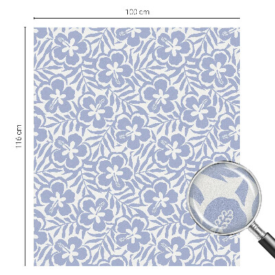 Vitrail autocollant pour fenêtre fleurs d'hibiscus