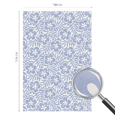 Vitrail autocollant pour fenêtre fleurs d'hibiscus