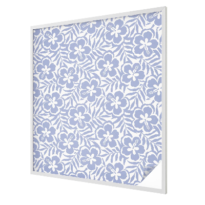 Vitrail autocollant pour fenêtre fleurs d'hibiscus