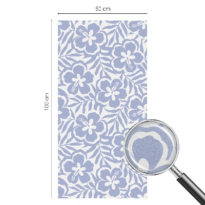 Vitrail autocollant pour fenêtre fleurs d'hibiscus