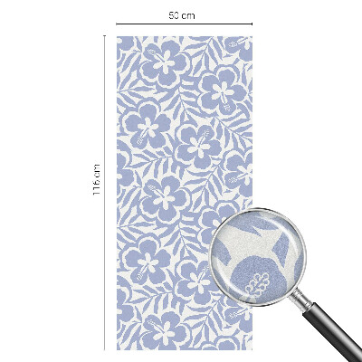 Vitrail autocollant pour fenêtre fleurs d'hibiscus