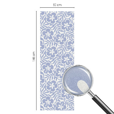 Vitrail autocollant pour fenêtre fleurs d'hibiscus