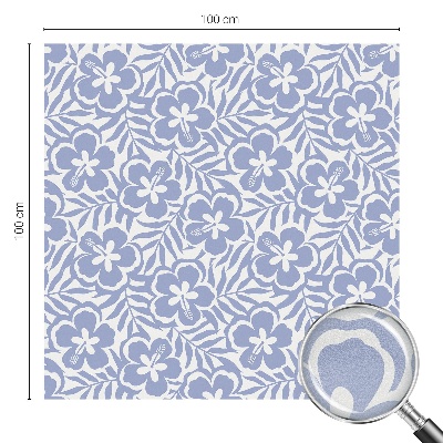 Vitrail autocollant pour fenêtre fleurs d'hibiscus