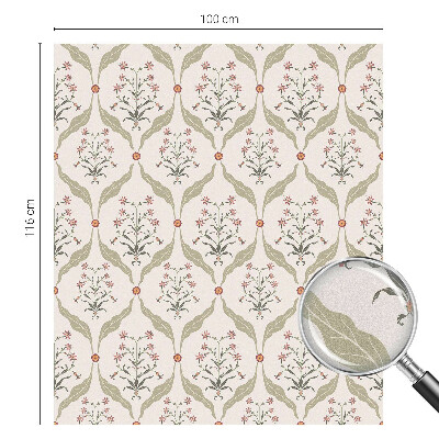 Film occultant fenêtre effet vitrail Motif floral