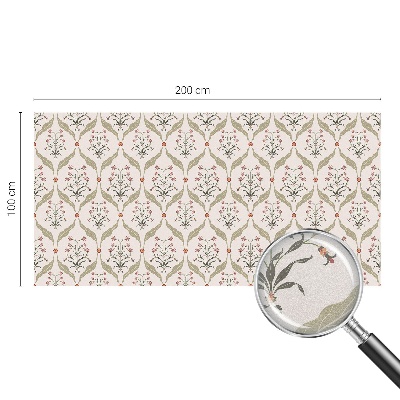 Film occultant fenêtre effet vitrail Motif floral