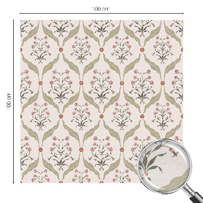 Film occultant fenêtre effet vitrail Motif floral