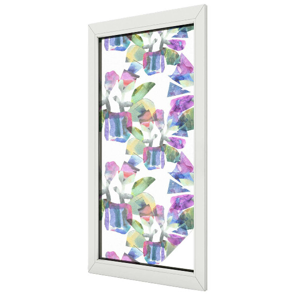 Vitrail autocollant pour fenêtre abstraction colorée