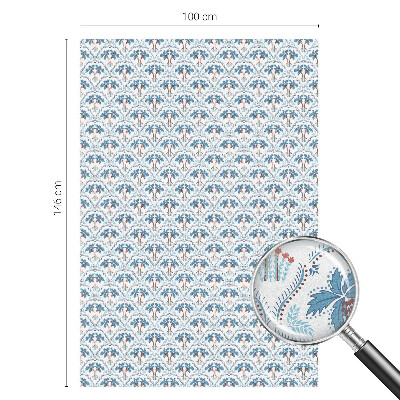 Autocollant pour vitrage palmiers bleus