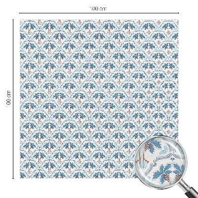 Autocollant pour vitrage palmiers bleus