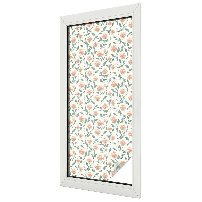 Vitrail autocollant pour fenêtre Motif floral