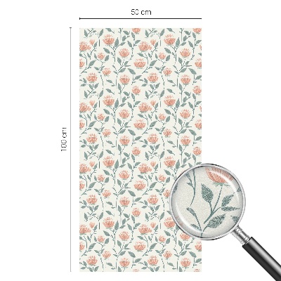Vitrail autocollant pour fenêtre Motif floral