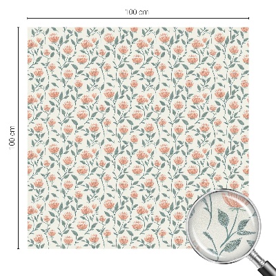 Vitrail autocollant pour fenêtre Motif floral