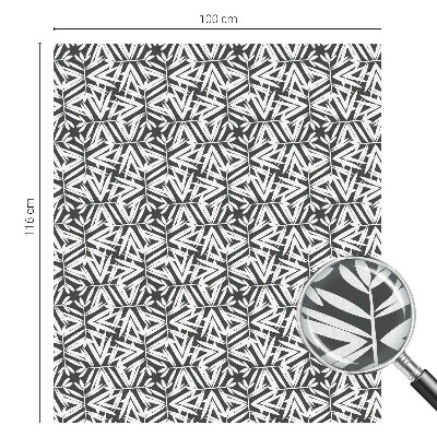 Film fenêtre décoratif occultant vitrail feuilles géométriques