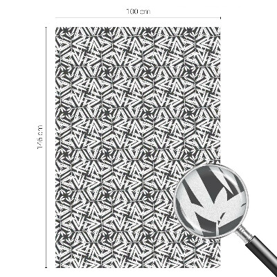 Film fenêtre décoratif occultant vitrail feuilles géométriques