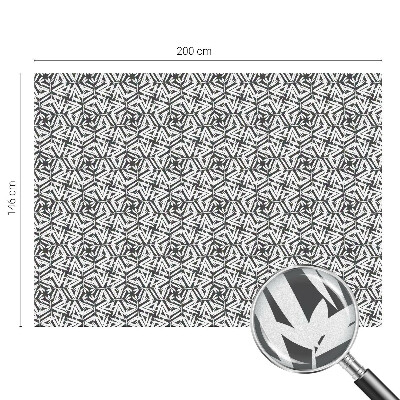 Film fenêtre décoratif occultant vitrail feuilles géométriques