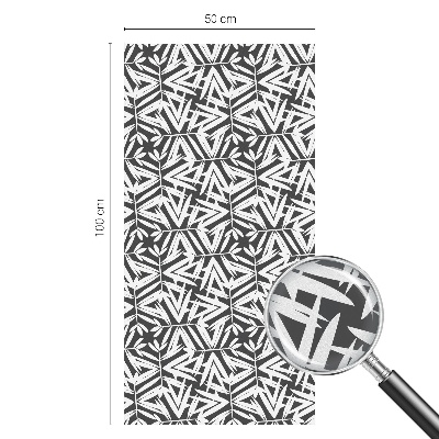 Film fenêtre décoratif occultant vitrail feuilles géométriques