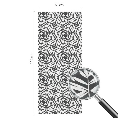 Film fenêtre décoratif occultant vitrail feuilles géométriques