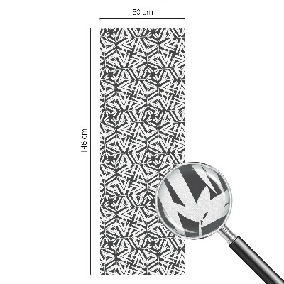 Film fenêtre décoratif occultant vitrail feuilles géométriques