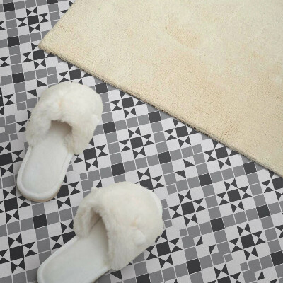 Carreaux de vinyle auto-adhésifs Un motif d'étoile dans une forme géométrique