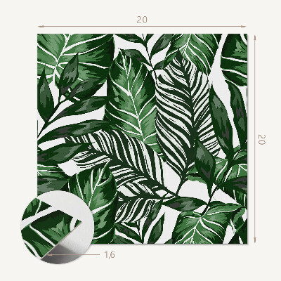 Carreaux vinyle Motif de feuilles tropicales