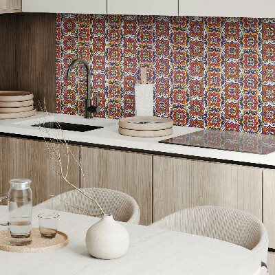 Carreaux vinyle Ornements et fleurs dans une combinaison harmonieuse