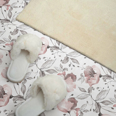 Carreaux de vinyle auto-adhésifs Fleurs à l'aquarelle dans un motif délicat