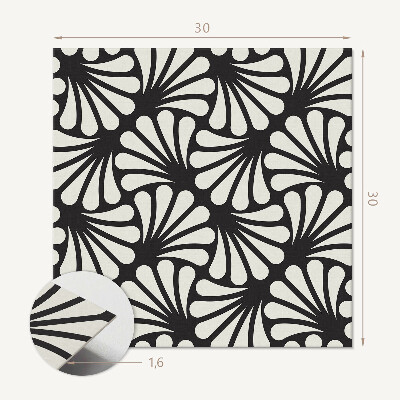 Carreaux pvc Un motif de feuille élégant avec une touche moderne