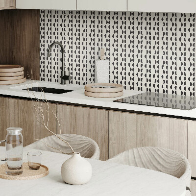 Carreaux de vinyle auto-adhésifs Croissants de lune créatifs dans un style abstrait