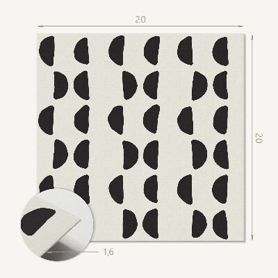 Carreaux de vinyle auto-adhésifs Croissants de lune créatifs dans un style abstrait