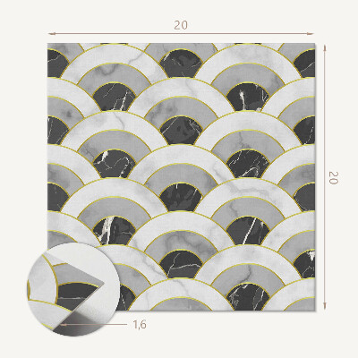 Carreaux pvc Arches mobiles dans un style ondulé