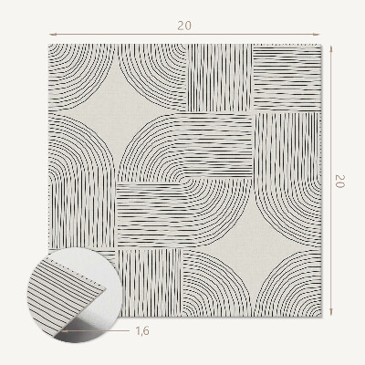 Carreaux vinyle Motif géométrique avec des lignes dynamiques