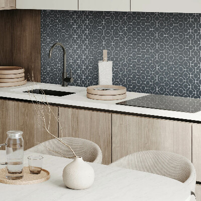 Carreaux de vinyle auto-adhésifs La géométrie des cercles et des lignes dans le design