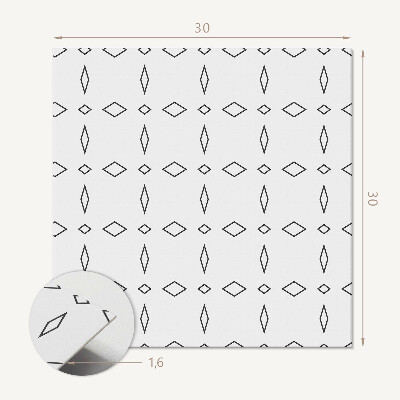 Carreaux de vinyle auto-adhésifs Motif losange de style géométrique