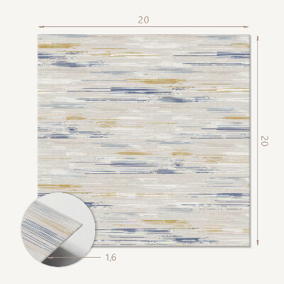 Carreaux de vinyle auto-adhésifs Rayures géométriques avec profondeur