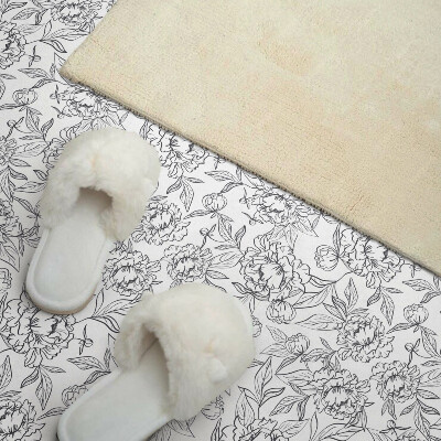 Carreaux pvc Motif floral avec des feuilles délicates