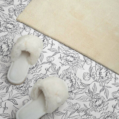 Carreaux pvc Motif floral avec des feuilles délicates