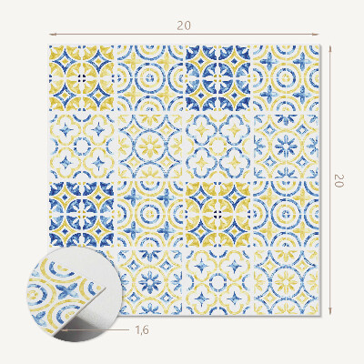 Carreaux de vinyle auto-adhésifs Composition de mosaïque ornementale